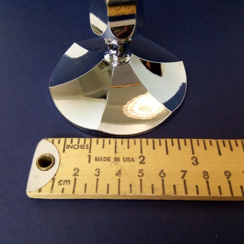 2 Vintage 70's IrvinWare Candle Stick Holders 3" Pair Chrome Box New York USA