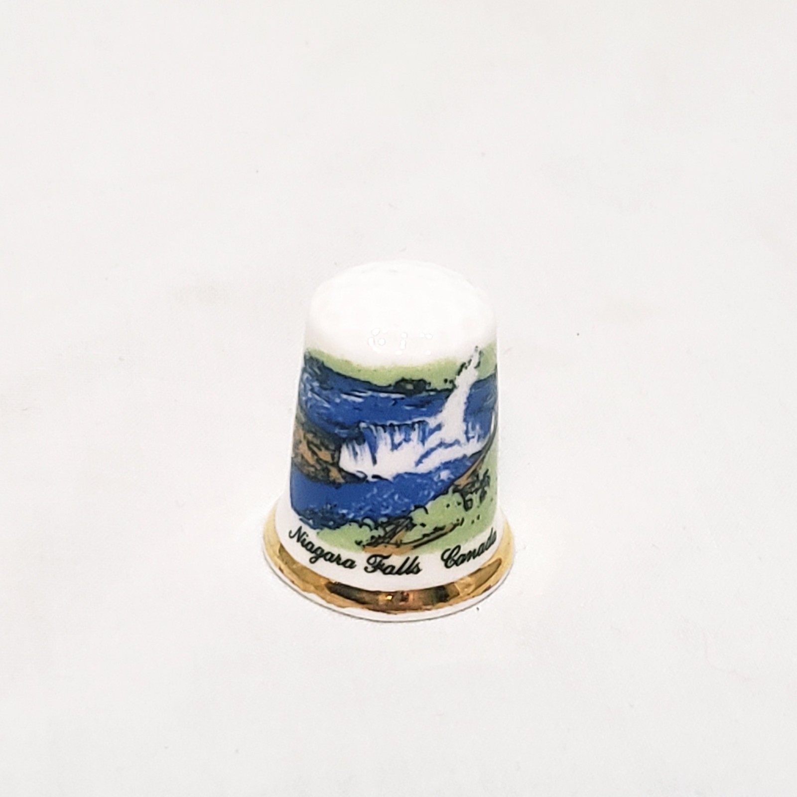 Niagara Falls Canada  Thimble Souvenir Fine Bone China Vintage...