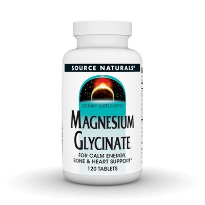 Source Naturals, Inc. Глицинат магния 120 таблеток