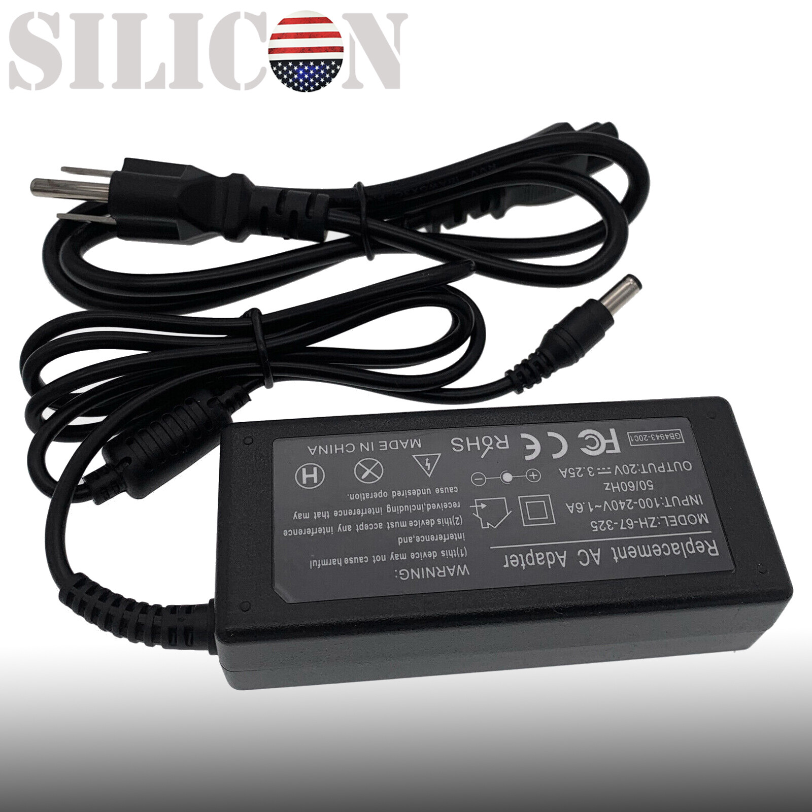 Charger Power Cord For Lenovo B570-1068ahu B570-1068a8u B575-1450-a7u