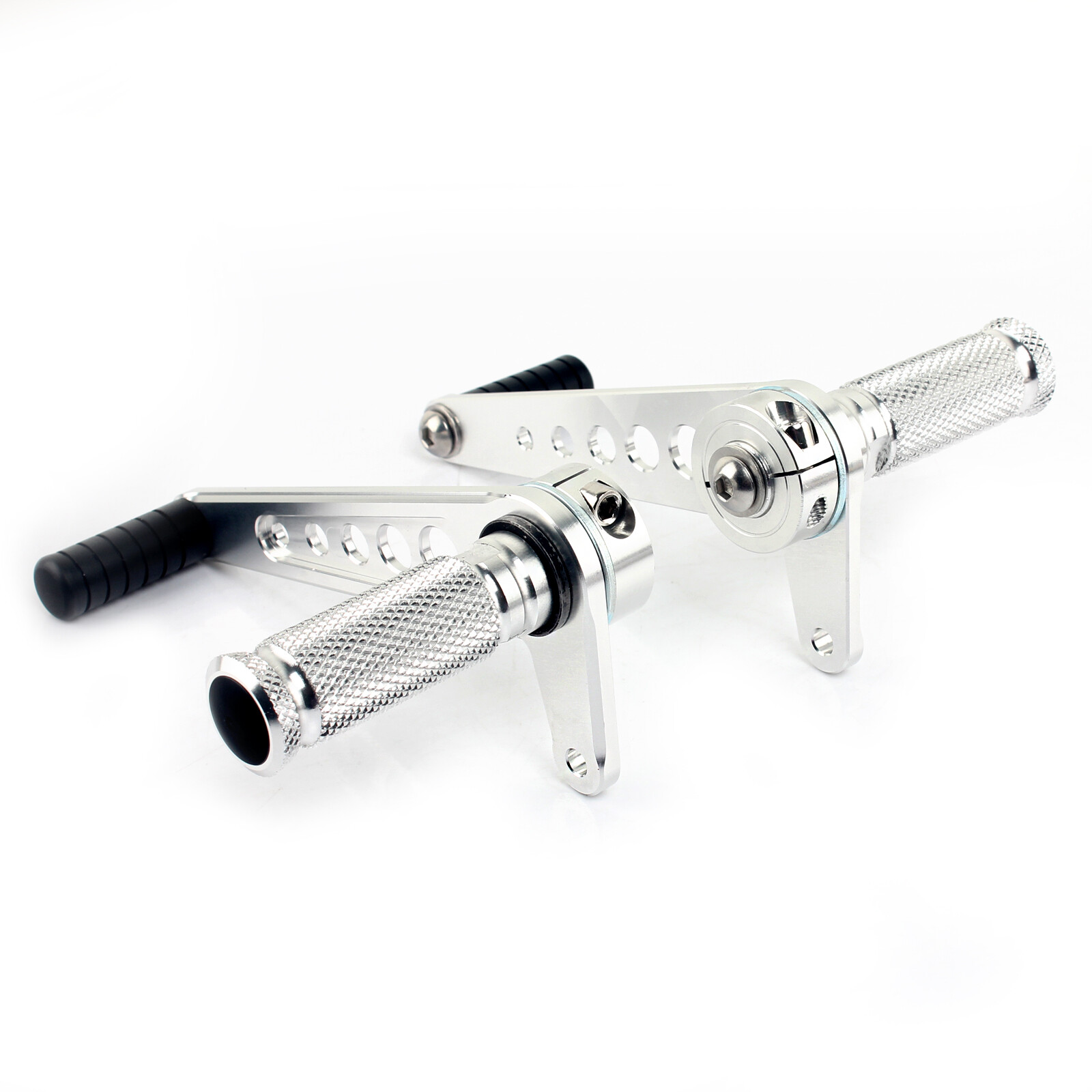 Universal Motorcycle Rearsets Foot Pegs Footrest For Cafe Racer Custom Bobber