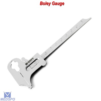 Dental Boley Gauge Vernier Caliper Lab Sliding Measuring Orthodontics Gauges
