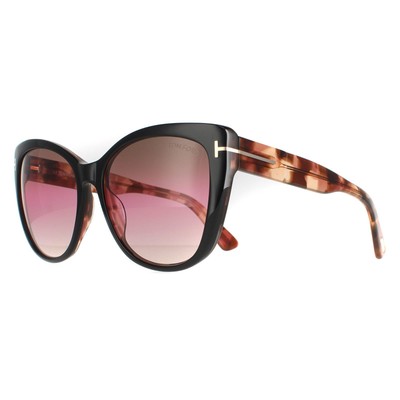 Pre-owned Tom Ford Sunglasses Ft0937 Nora 05f Black And Havana Brown Pink Gradient