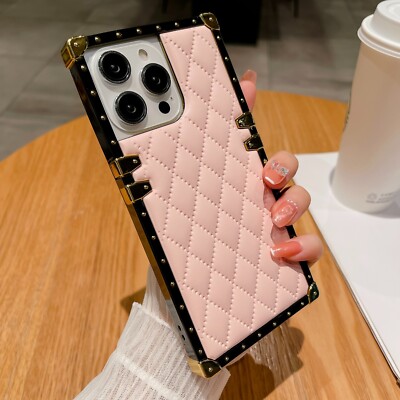 Case For Various Phone INS HOT 3D Luxury Diamond Sheepskin Soft Leather Cover