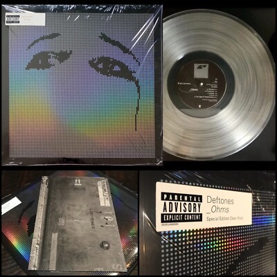 DEFTONES Ohms LP Clear Vinyl Rainbow Sleeve SEALED + Zine-Team Sleep Crosses    
