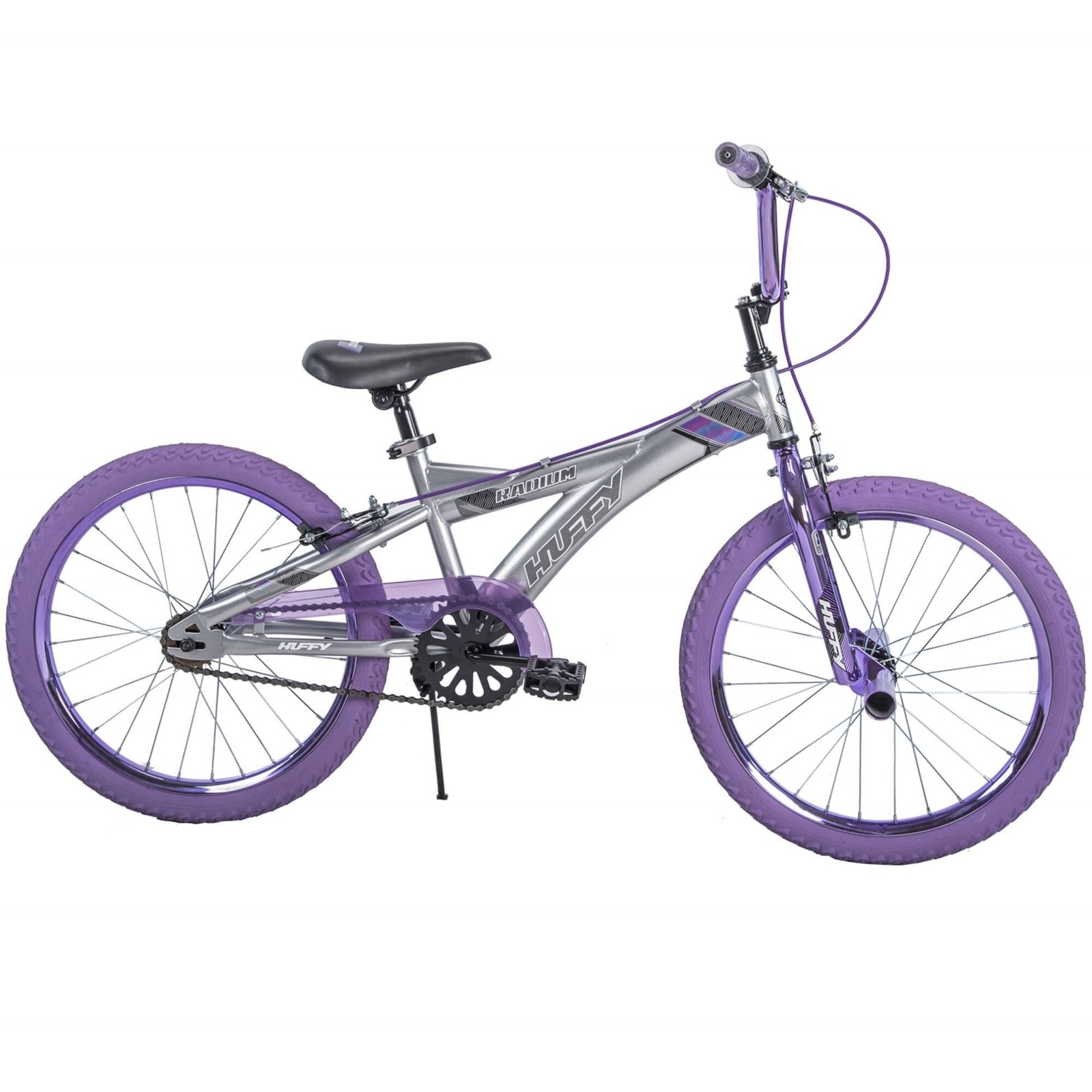 Radium Girls Metaloid BMX Style Bike Steel Rims 2 Piece Handlebar 20 Inch Purple