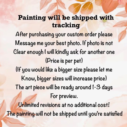 Original 7x7  Custom Hand painted watercolor Pet portraits