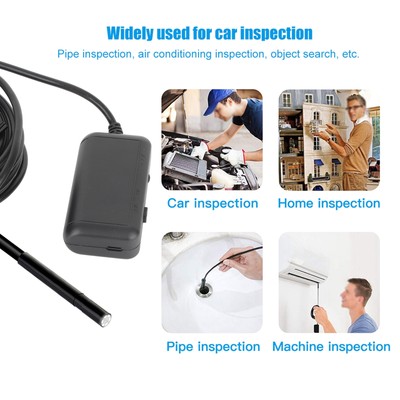 WiFi Endoscope 0.2in 5MP IP67 6 LED Borescope Inspection Camera for Smartphone