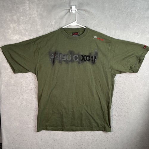 Vintage Y2K 2000s Fubu XC11 Hip Hop T Shirt Adult XL Olive Green Mens Vintage Y2K 2000s Fubu XC11 Hip Hop T Shirt Adult XL Olive Green Mens