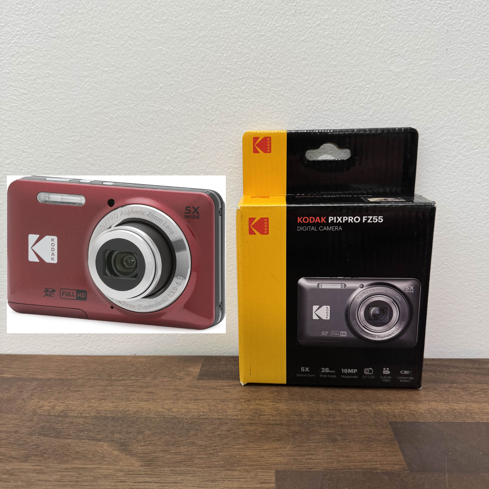 KODAK PIXPRO FZ55 RED デジカメ Kodak PIXPRO Friendly Zoom FZ55 Digital Camera (Red