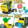 JOYIN Large Friction Powered Garbage Truck Toy Set, Includes Dumpster, Trash Bins, and Learning Cards for Kids, Boy Toys Birthday Gift for Boys Girls Kids Toddler
