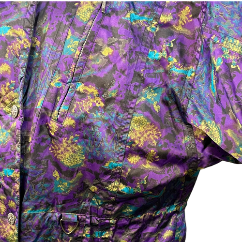 Havoc Size 12 Vintage 80s Ski Jacket Coat Satin Psychedelic Deer Horse Print
