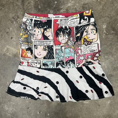 モスキーノ スカート Vintage 90s MOSCHINO Jeans Anime Mini Skirt Zebra Hearts