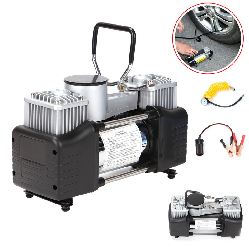 Luftpumpe Auto Reifen Druckluft Doppelzylinder Kompressor Elektrische pumpe 12V