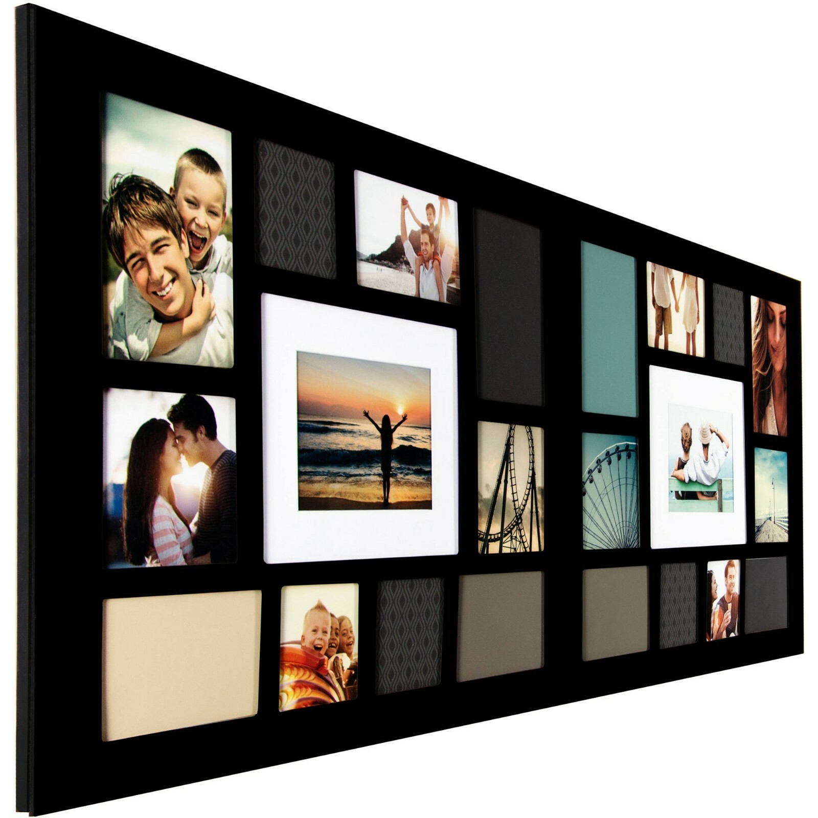 Multi Photo Frame 22 Collage Family Picture For Wall Large Black Wood Decorative