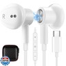 USB C Headphones Magnetic Wired Earbuds for iPhone 17 Pro Max 16 16e 15 Plus,Noise Isolation in Ear Headphone with Mic Type C Earphone for Samsung Galaxy S25 Ultra S24 S23 A17 for iPad A16 Pixel 10 9