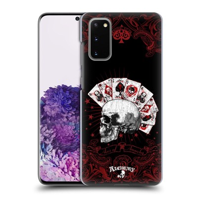 OFFICIAL ALCHEMY GOTHIC SKULL AND CARDS HARD BACK CASE FOR SAMSUNG PHONES 1