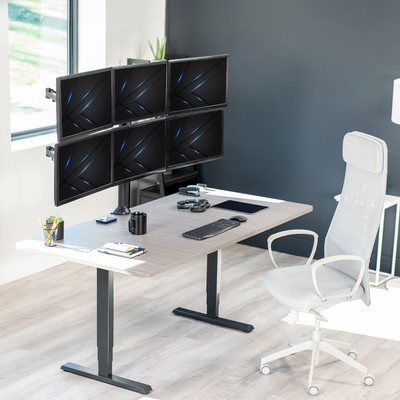 VIVO Steel Hex Monitor Desk Mount Adjustable Stand | Six (6) Screens up to 32"