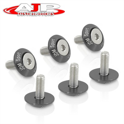 JDM Sport 6piece M6 Fender Washers Engine Bay Dress Up Bolt Kit Anodize Gunmetal