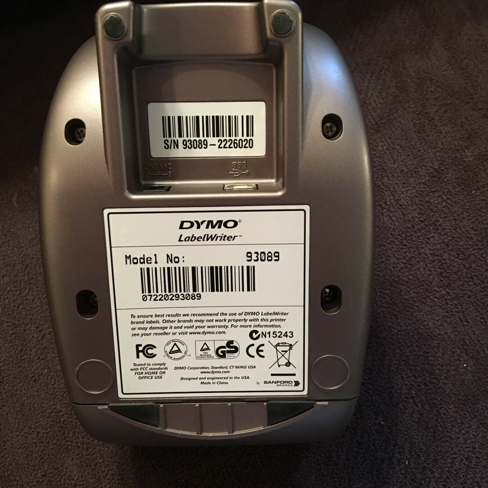 Dymo LabelWriter 400 Thermal Shipping Label Printer Model #93089