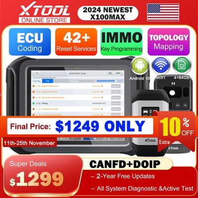 XTOOL X100MAX Car Programmer Bidirectional Diagnostic Scan IMMO Key Programmer