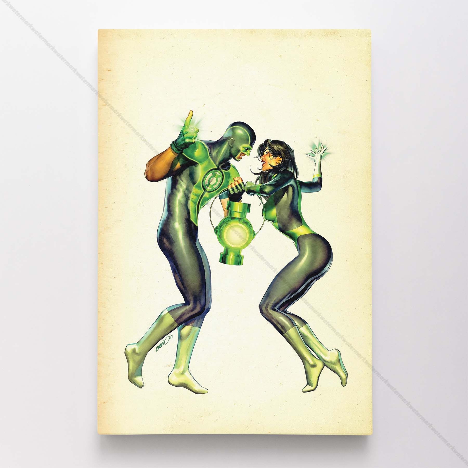 Green Latern Poster Canvas DC Comic Book Cover Art Print #50357