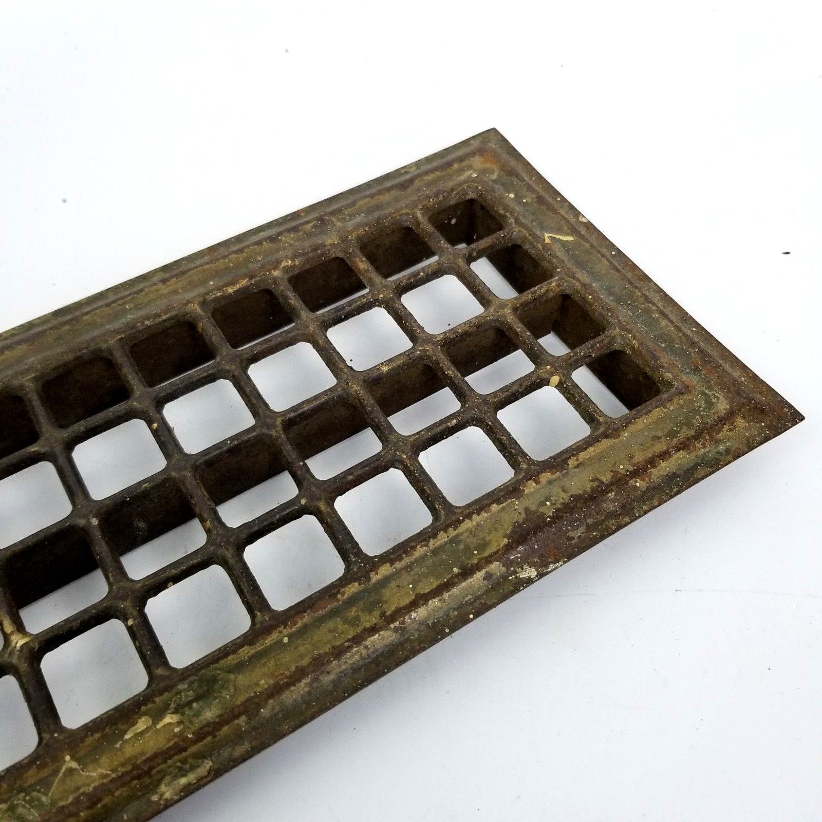 Metal Steel Floor Grate Register Vent Vintage Heating Air Conditioning HVAC