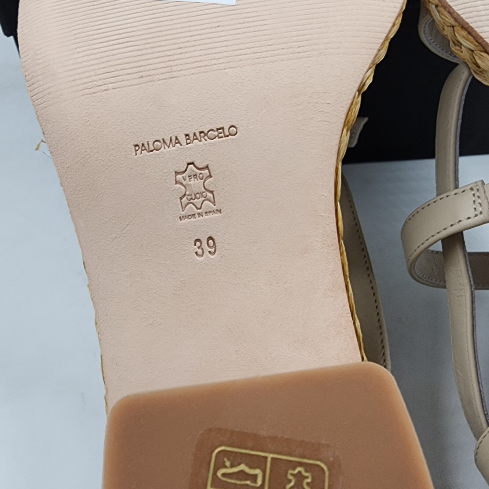 Paloma Barceló Agnes Leather Sandals Women's 39/9US Ivory Open Toe Ankle Strap - Picture 6 of 15