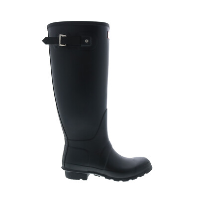 Женские черные широкие резиновые сапоги Hunter Original Tall Wide Boot WFT2083RMA-BLK