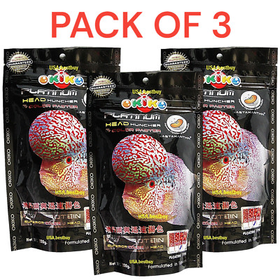 3 x Okiko Platinum Flowerhorn 100 gm M, L , XL Size All Available.