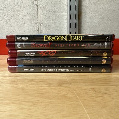 HD DVD Lot Historical Fantasy 5 Movies 300 Troy Beowulf Dragon Heart