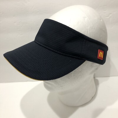 McDonalds Visor Blue Adjustable Size Employee Resturant Worker Unisex Mens