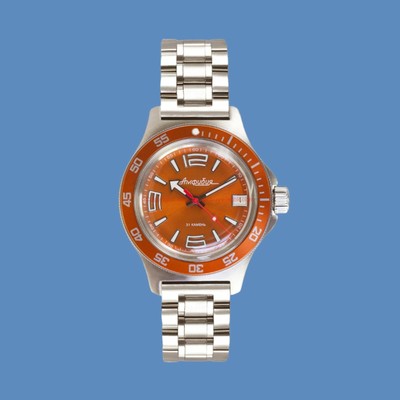 Pre-owned Vostok Amphibian 740383 Russian Diver Automatic Wristwatch - Usa Seller