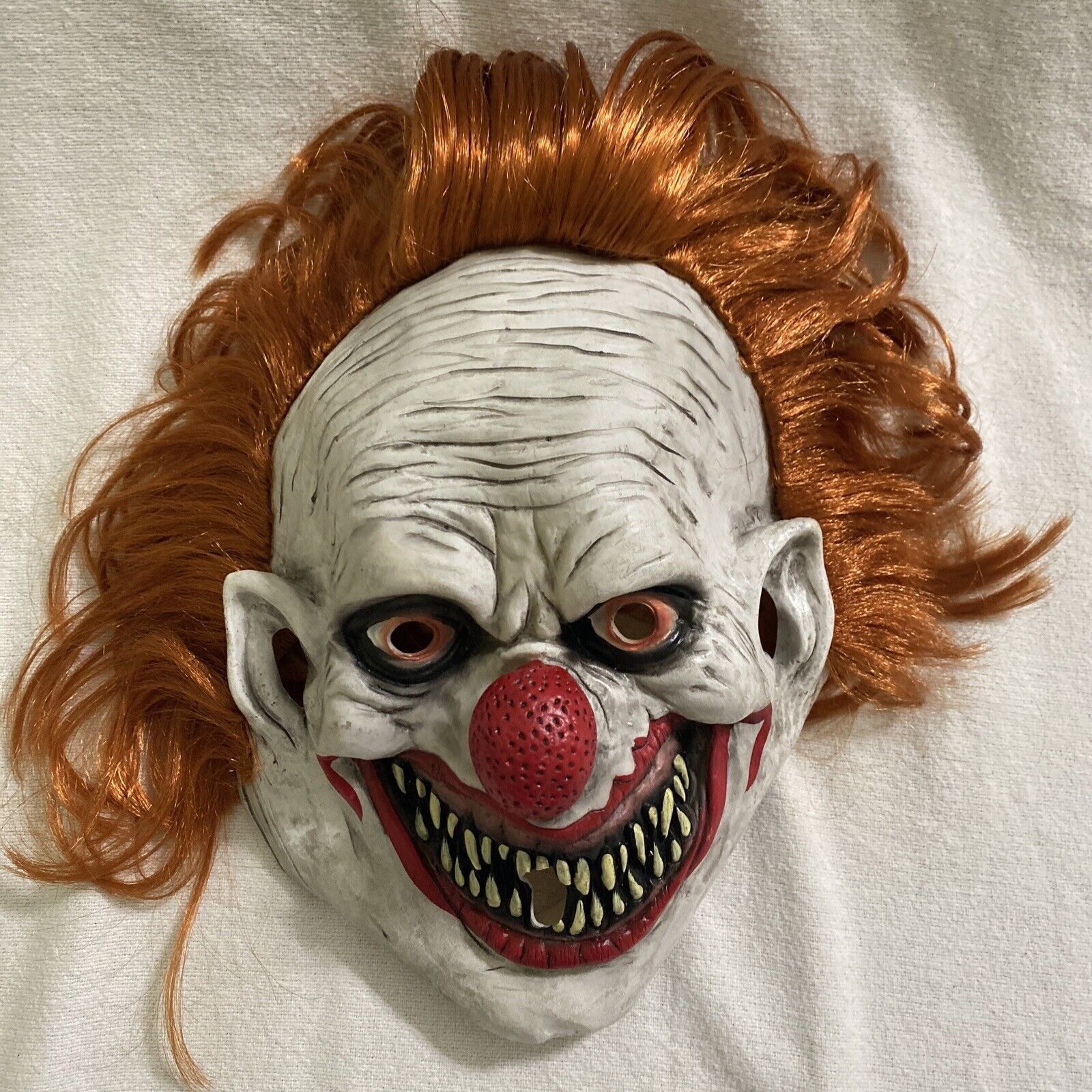 Scary Clown Mask With Wig Scary Clown Mask With Wig