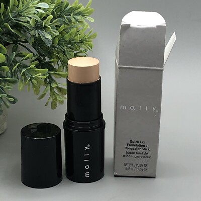 Mally Quick Fix Foundation + Concealer Stick LIGHT 0.67 oz New In Box