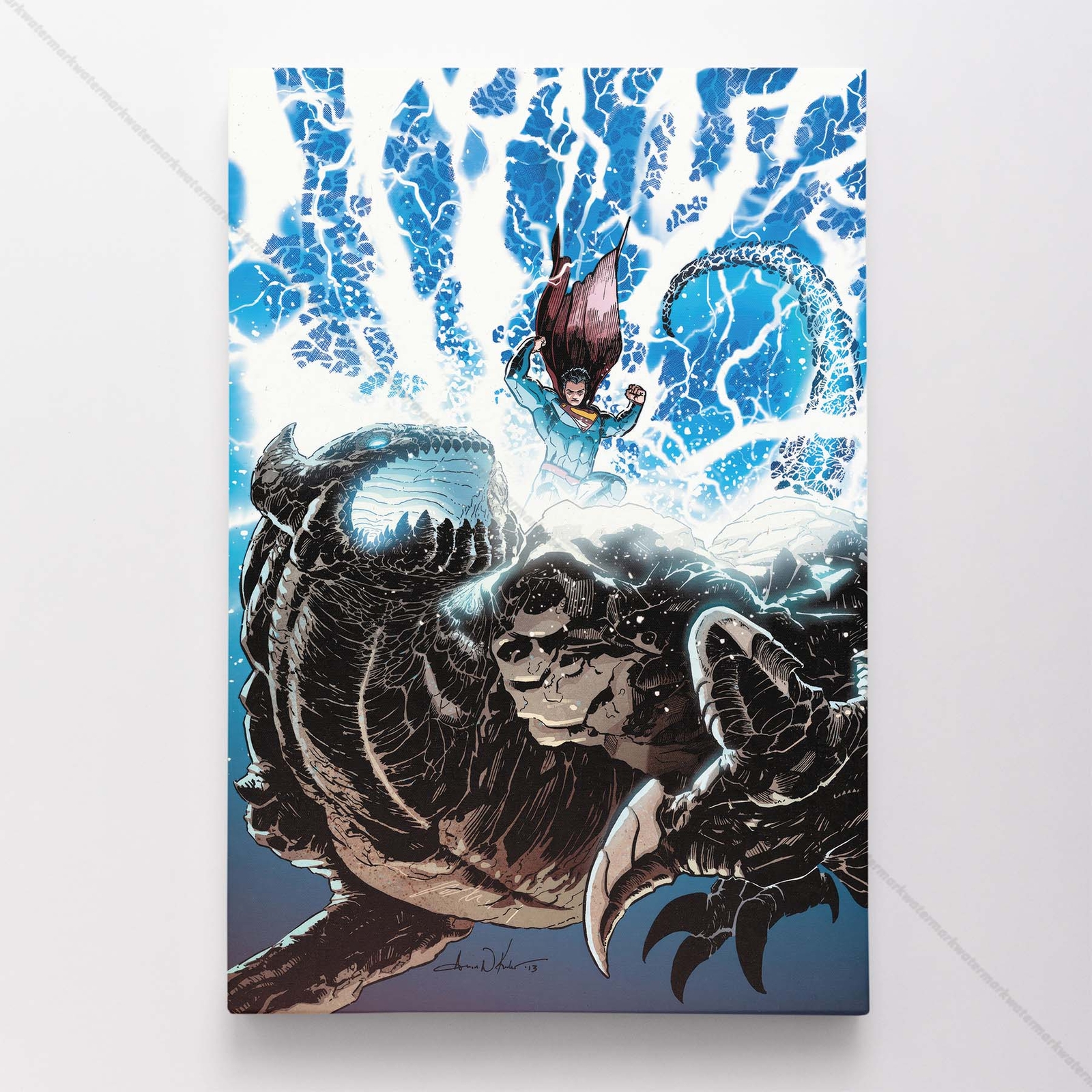 Superman Poster Canvas Comic Book Cover Art DC Print #45233