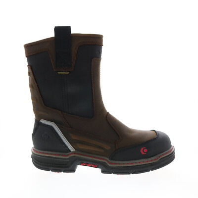 Wolverine Overman Waterproof CarbonMax Wellington 10'' Mens Brown Work Boots