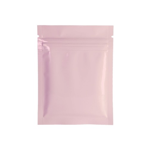 100/500 Glossy Pink Smell Proof Mylar Foil Bags Resealable Zipper Seal Pouch