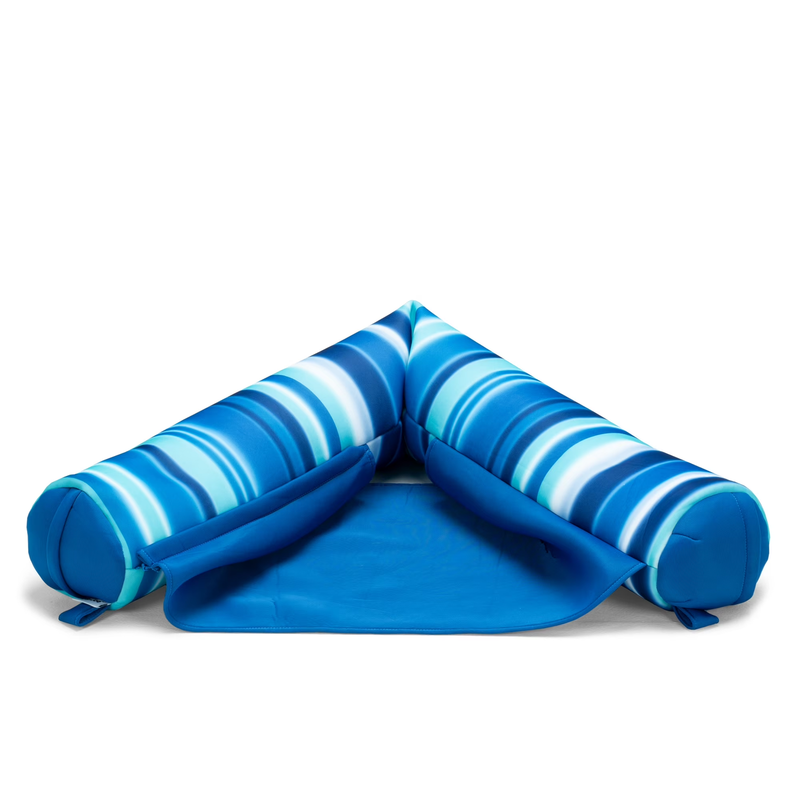 Noodle Sling No Inflation Needed Pool Seat with Armrests, Blurred Blue