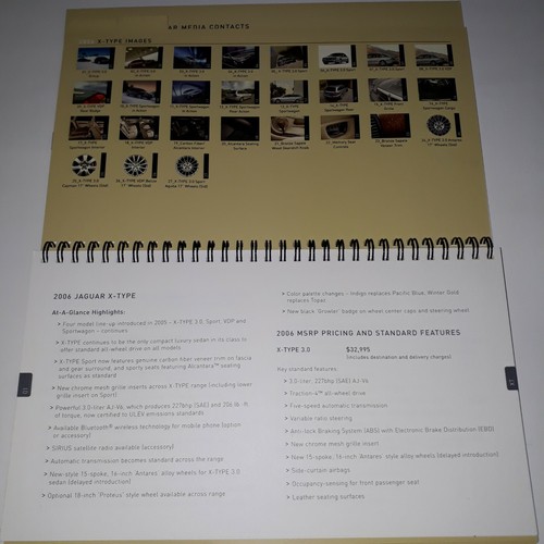 2006 Jaguar X-Type S-Type XJ XK Media Information Press Kit Photo CD Specs