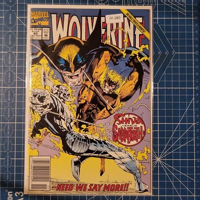 WOLVERINE #60 VOL. 2 8.0+ NEWSSTAND MARVEL COMIC BOOK FF-280