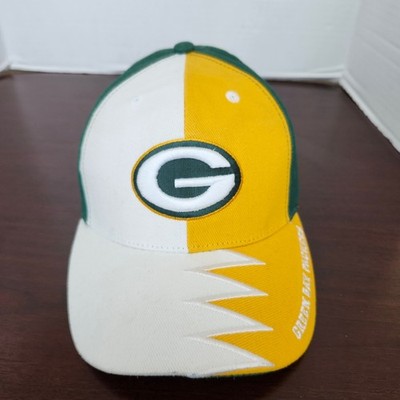 Green Bay Packers NFL Hat Adjustable Strapback Split Panel Green Yellow White