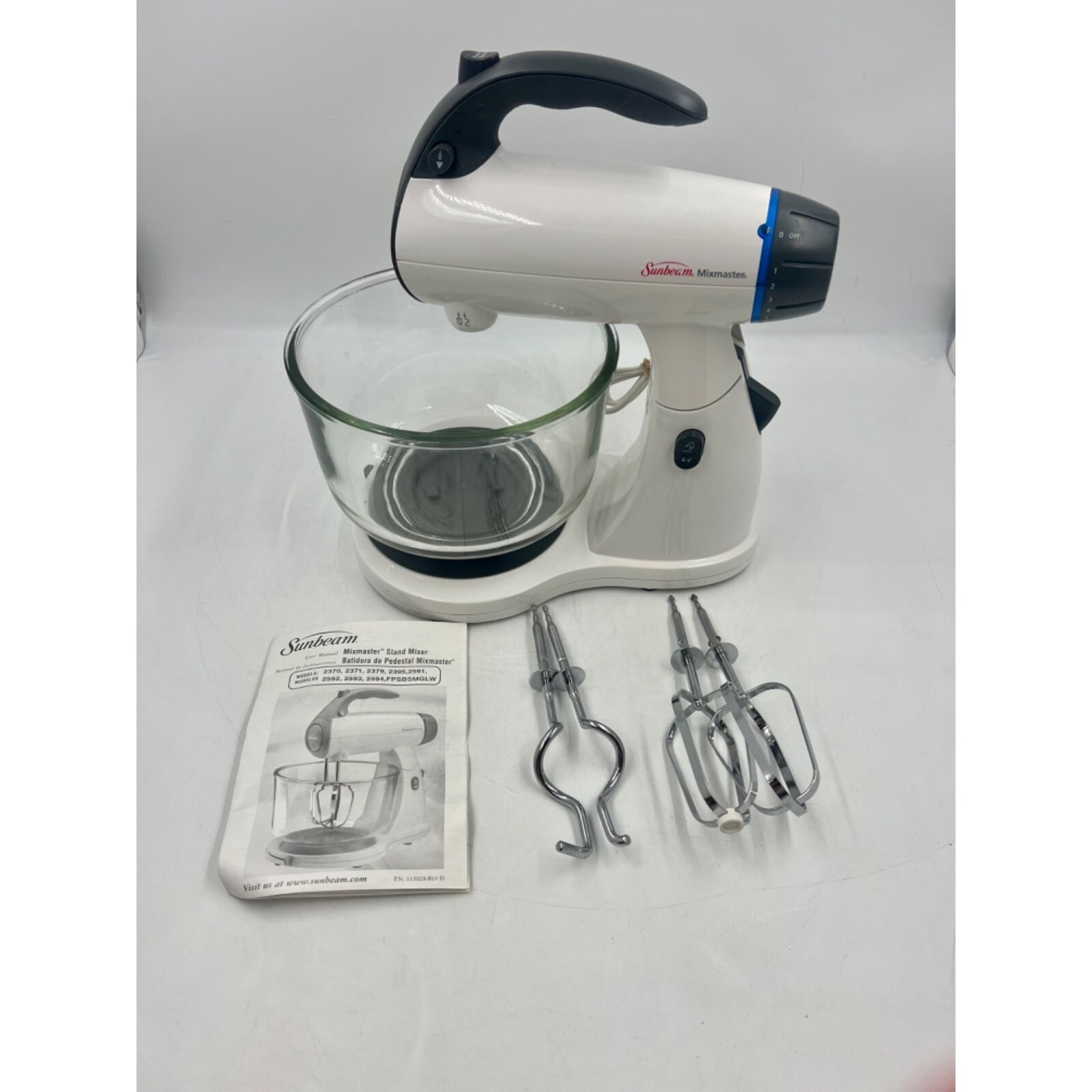 Vintage Sunbeam Mixmaster Stand Mixer 12 Speed Glass