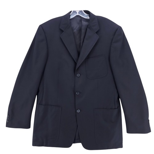 BURBERRY LONDON Black Blazer Sport Coat Jacket 100% Wool Size 40R