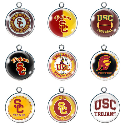 USC Trojans Glass Cabochon Charms