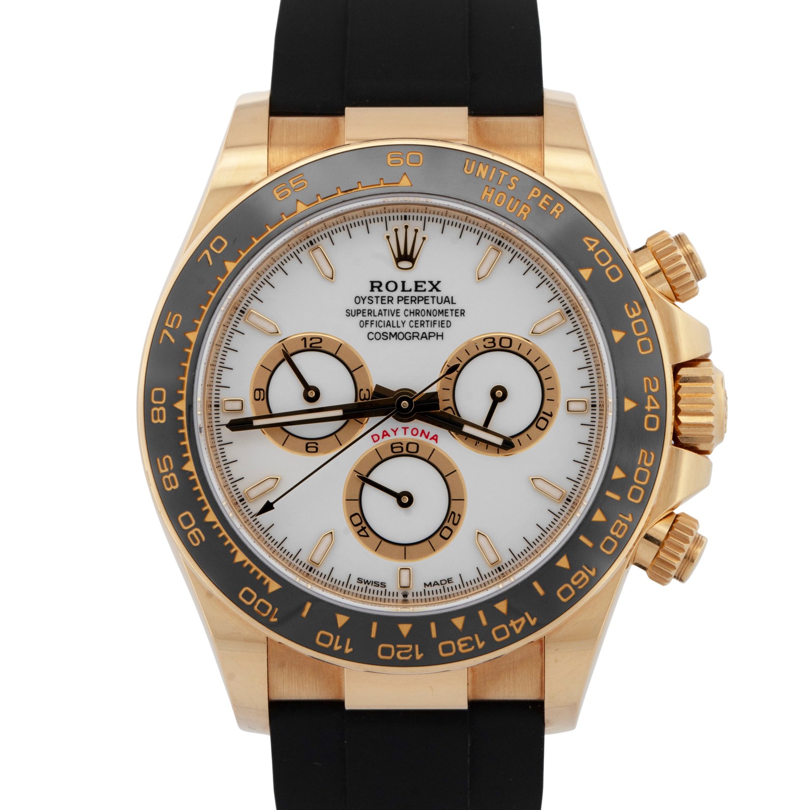 2023 PAPERS Rolex Daytona Cosmograph WHITE 18K Yellow Gold 40mm 126518 LN Watch