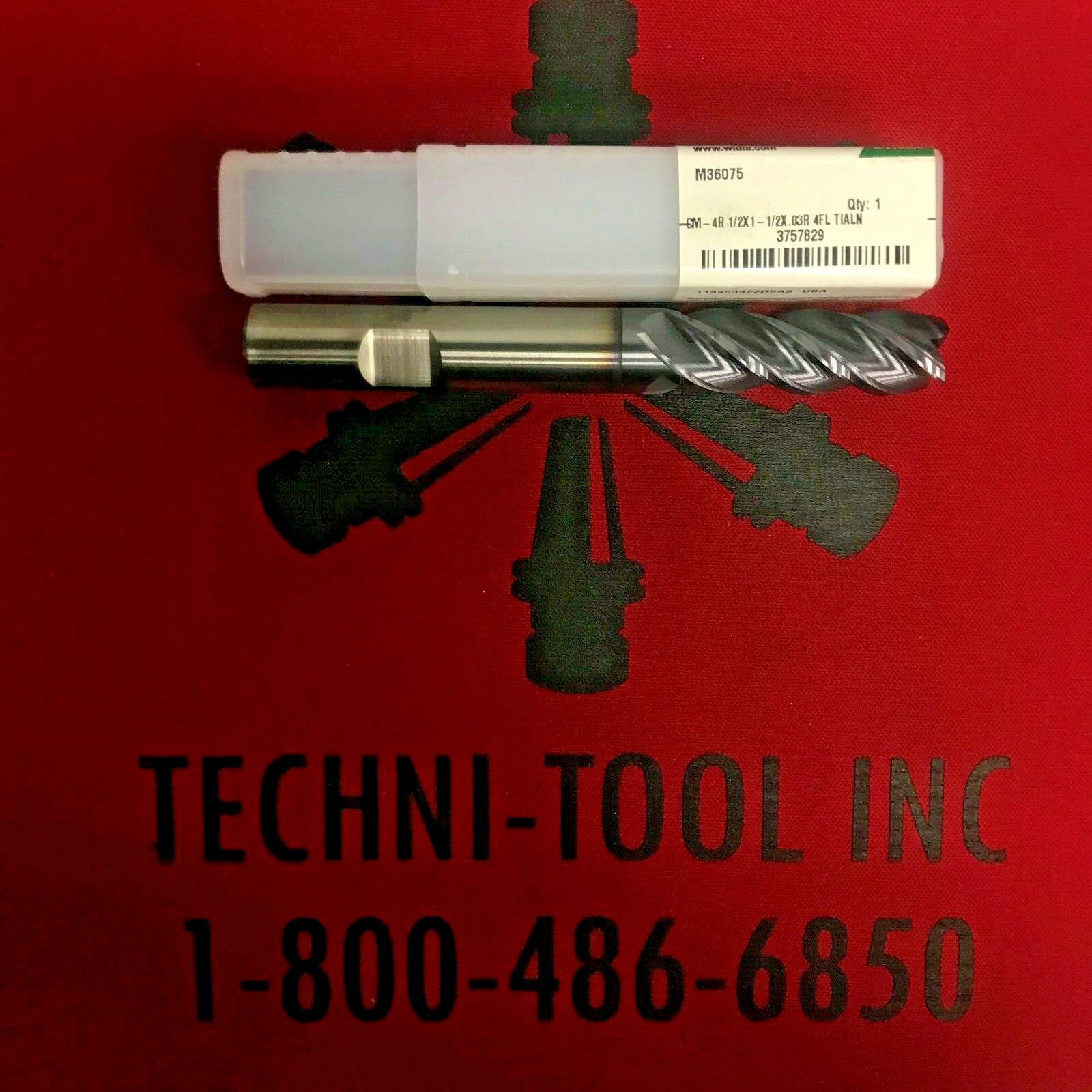 M36075 1/2 X 1 1/2 X 4 TIALN 4FL Whistle Notch Shank Endmill 3757829