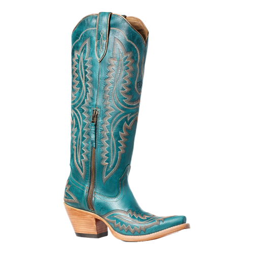 Pre-owned Ariat Ladies Casanova Turquoise Western Boots 10034004 In Blue