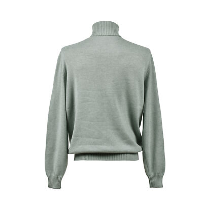 Pre-owned Brunello Cucinelli Men's 100% Cashmere Casual Turtleneck Sweater In Green