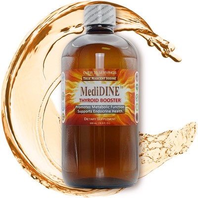 MediDINE  Thyroid Booster True Nascent Free-Elemental I2 Iodine Nutrient: 500 mL